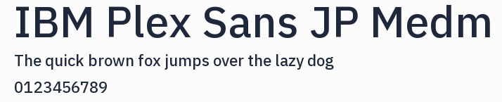 IBM Plex Sans JP Medm預覽圖
