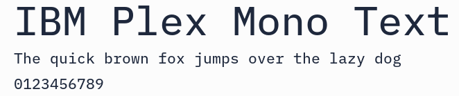 IBM Plex Mono Text預覽圖