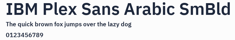 IBM Plex Sans Arabic SmBld預覽圖