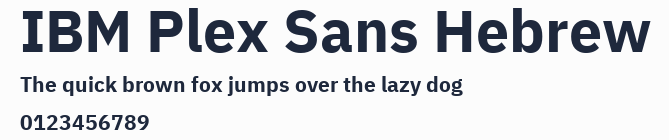 IBM Plex Sans Hebrew預覽圖