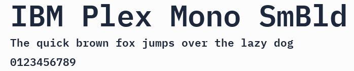 IBM Plex Mono SmBld預覽圖