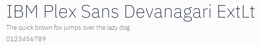 IBM Plex Sans Devanagari ExtLt預覽圖