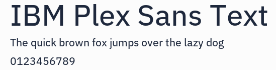 IBM Plex Sans Text預覽圖