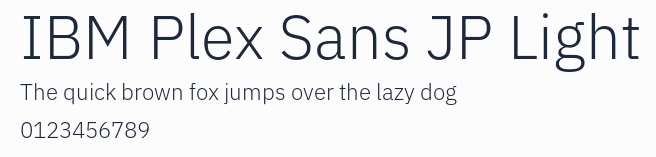 IBM Plex Sans JP Light預覽圖