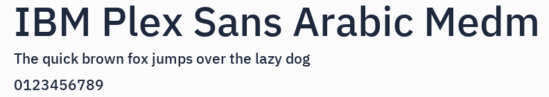 IBM Plex Sans Arabic Medm預覽圖
