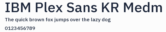 IBM Plex Sans KR Medm預覽圖
