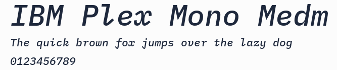 IBM Plex Mono Medm預覽圖