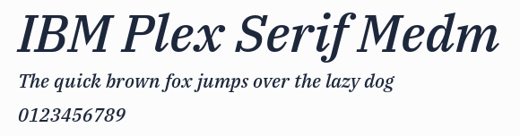 IBM Plex Serif Medm預覽圖