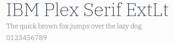 IBM Plex Serif ExtLt預覽圖