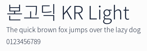 본고딕 KR Light預覽圖
