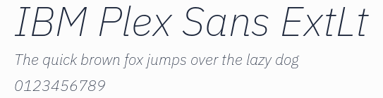 IBM Plex Sans ExtLt預覽圖