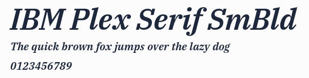 IBM Plex Serif SmBld預覽圖