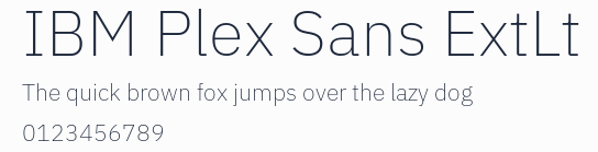 IBM Plex Sans ExtLt預覽圖