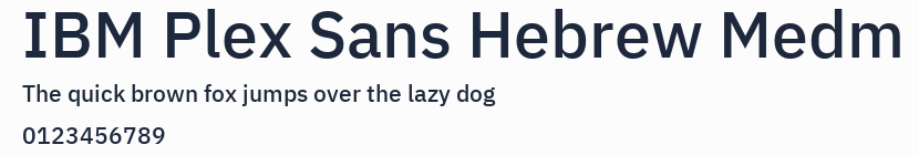 IBM Plex Sans Hebrew Medm預覽圖