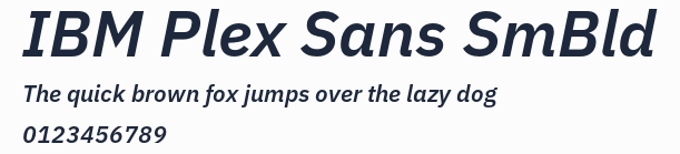 IBM Plex Sans SmBld預覽圖
