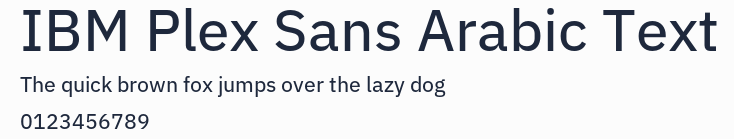 IBM Plex Sans Arabic Text預覽圖