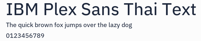 IBM Plex Sans Thai Text預覽圖