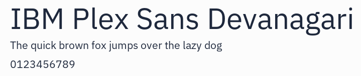 IBM Plex Sans Devanagari預覽圖