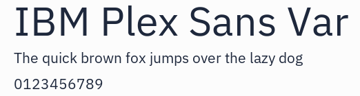 IBM Plex Sans Var預覽圖