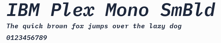 IBM Plex Mono SmBld預覽圖