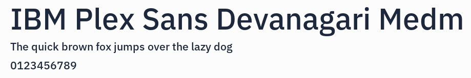 IBM Plex Sans Devanagari Medm預覽圖