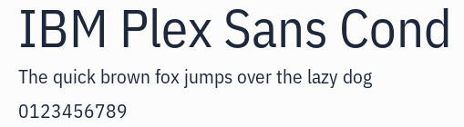 IBM Plex Sans Cond預覽圖