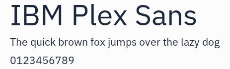 IBM Plex Sans預覽圖