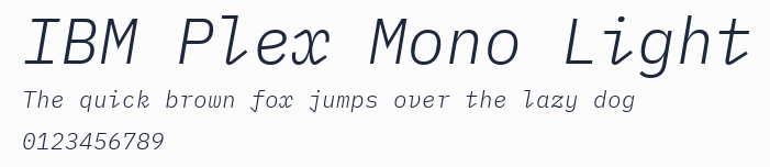 IBM Plex Mono Light預覽圖