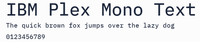 IBM Plex Mono Text預覽圖