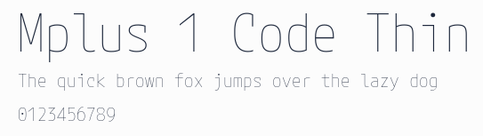 Mplus 1 Code Thin預覽圖
