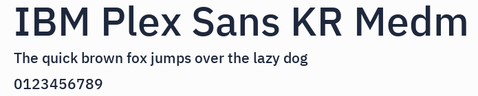 IBM Plex Sans KR Medm預覽圖