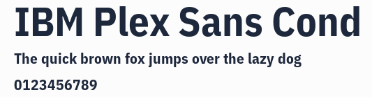 IBM Plex Sans Cond預覽圖