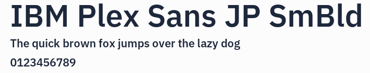 IBM Plex Sans JP SmBld預覽圖
