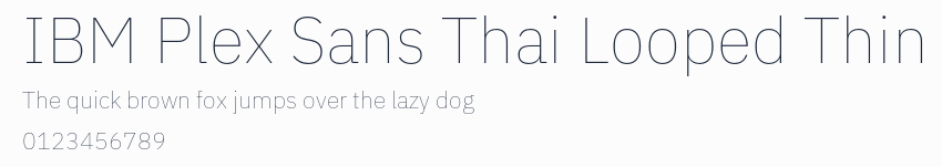 IBM Plex Sans Thai Looped Thin預覽圖