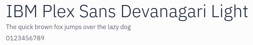 IBM Plex Sans Devanagari Light預覽圖