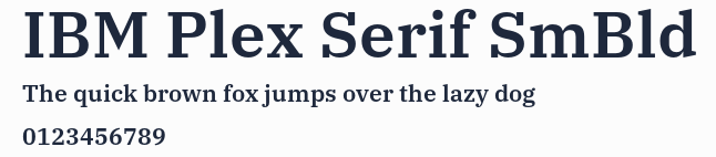 IBM Plex Serif SmBld預覽圖