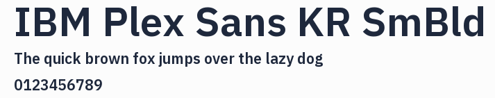 IBM Plex Sans KR SmBld預覽圖