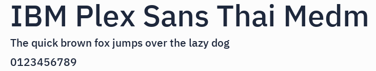 IBM Plex Sans Thai Medm預覽圖