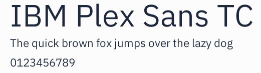IBM Plex Sans TC預覽圖