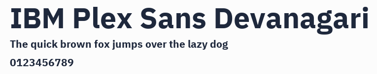 IBM Plex Sans Devanagari預覽圖