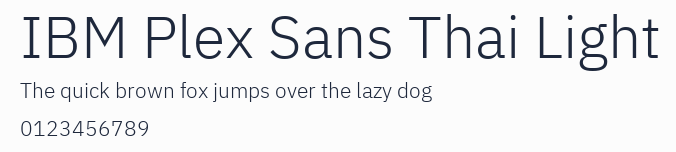 IBM Plex Sans Thai Light預覽圖