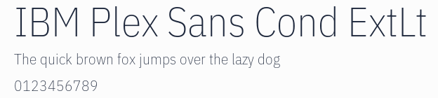 IBM Plex Sans Cond ExtLt預覽圖