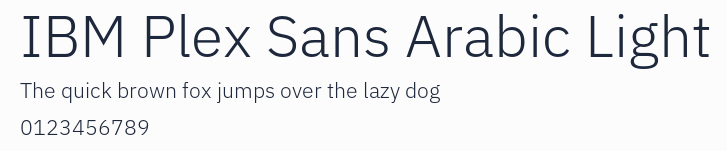 IBM Plex Sans Arabic Light預覽圖