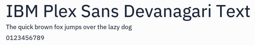 IBM Plex Sans Devanagari Text預覽圖