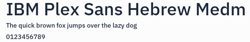IBM Plex Sans Hebrew Medm