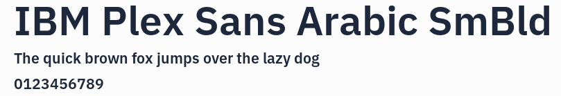 IBM Plex Sans Arabic SmBld預覽圖