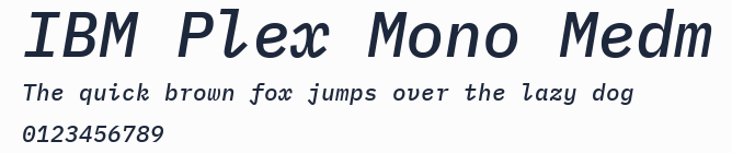 IBM Plex Mono Medm預覽圖