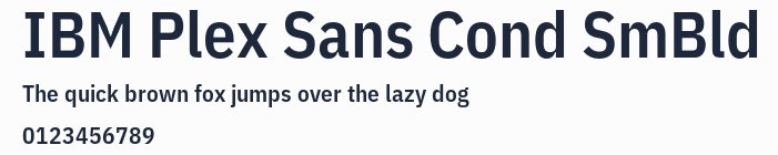 IBM Plex Sans Cond SmBld預覽圖