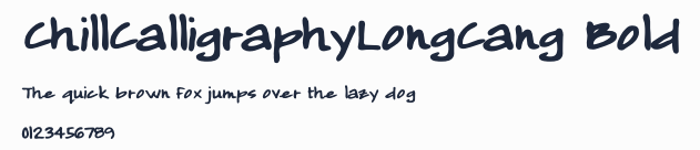 ChillCalligraphyLongCang Bold預覽圖