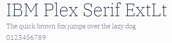 IBM Plex Serif ExtLt預覽圖
